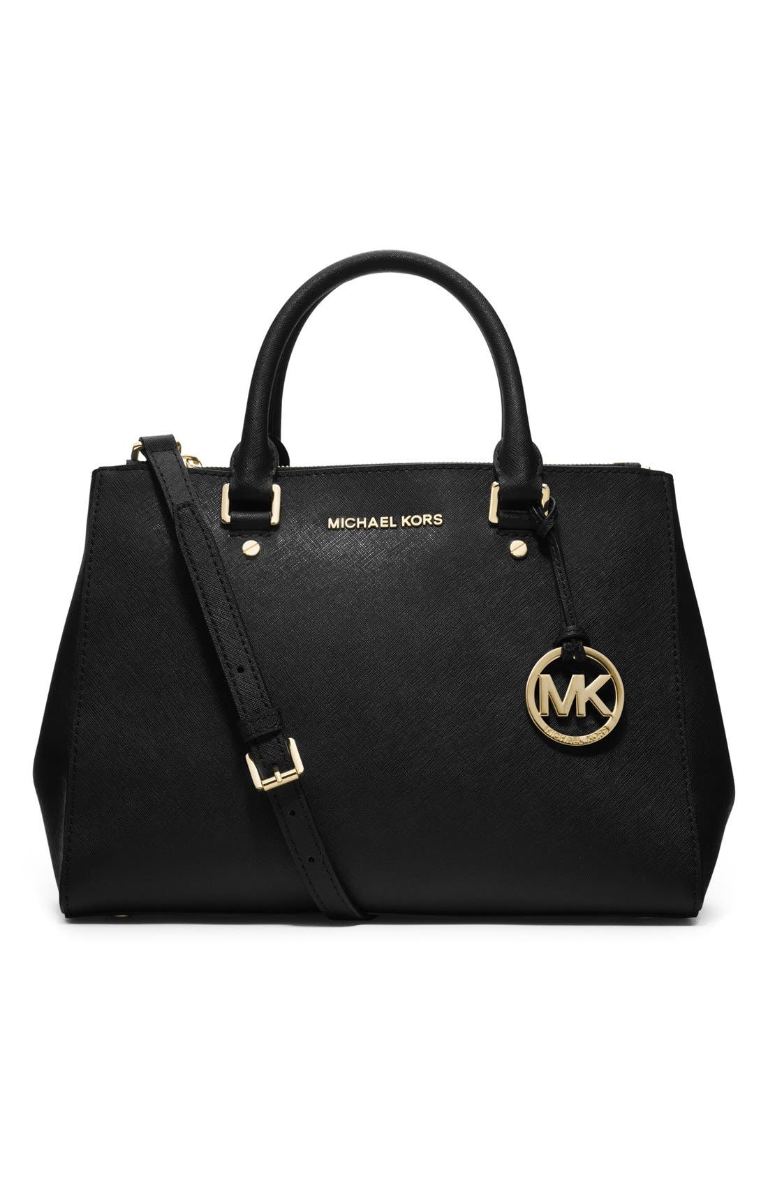 MICHAEL Michael Kors 'Medium Sutton' Saffiano Leather Tote, Alternate, color, 