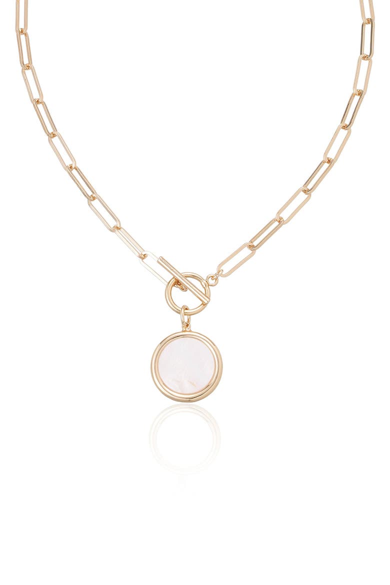 Pendant Toggle Necklace, Main, color, GOLD