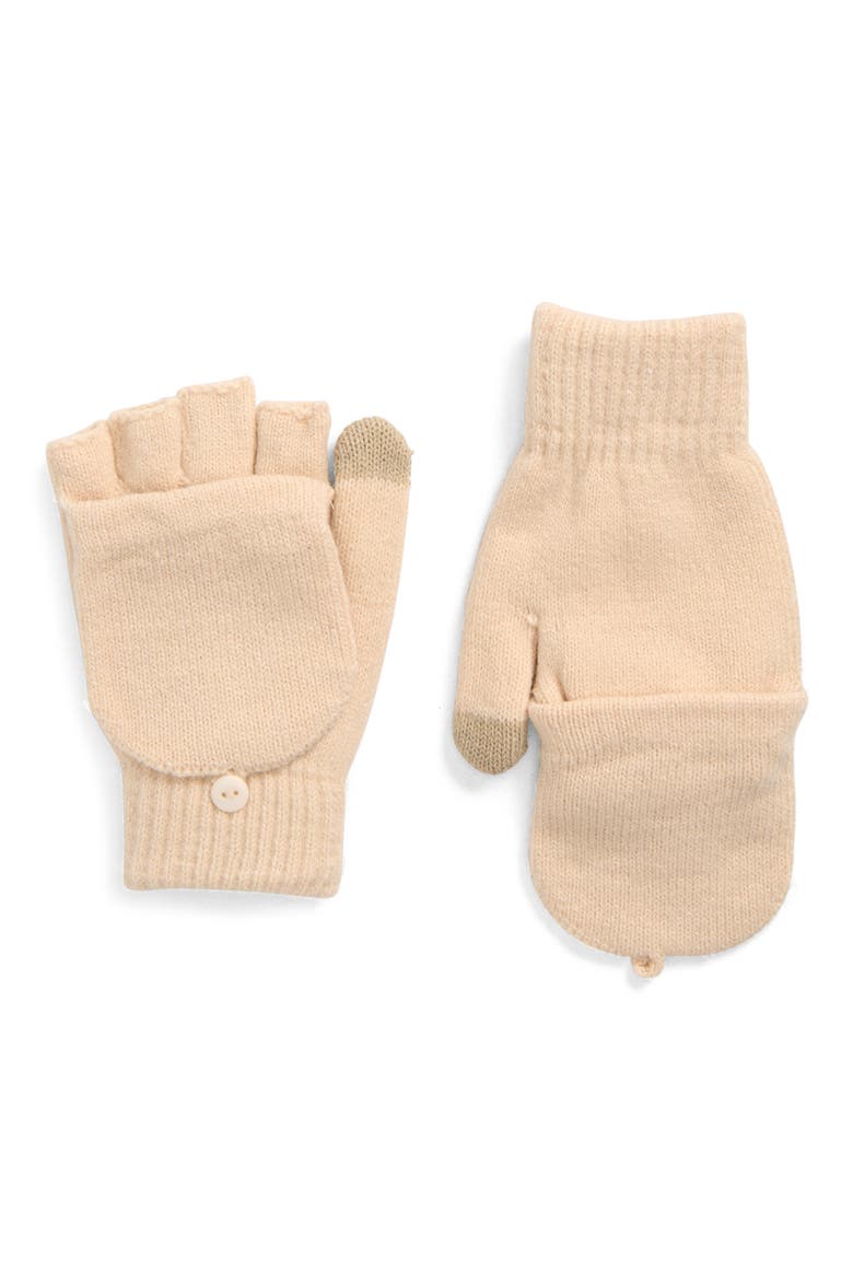 Essential Flip Top Gloves, Main, color, OATMEAL