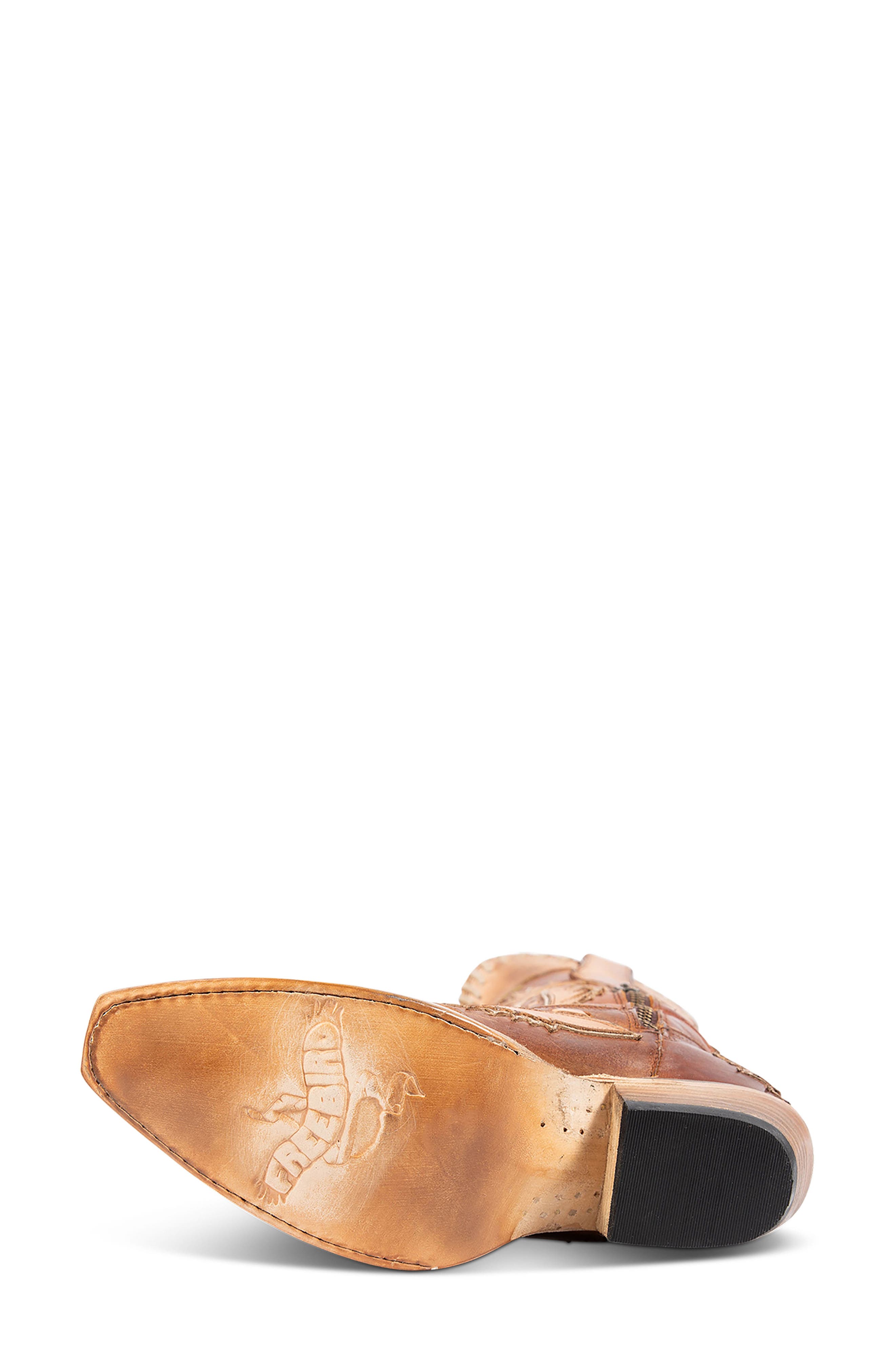 Wayne Leather Western Boot, Alternate, color, COGNAC MULTI