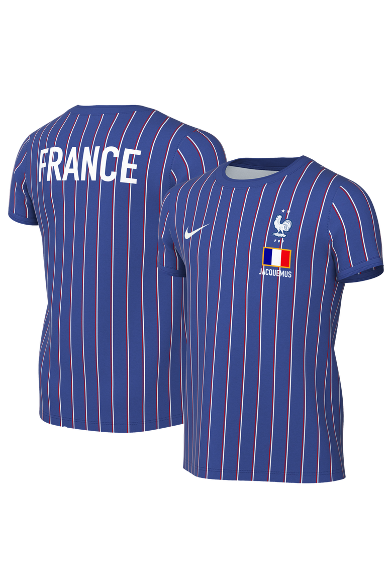 Youth Nike Blue France National Team x Jacquemus 2026 Dri-FIT Pre-Match Top, Main, color, Blue
