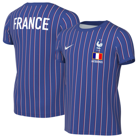 Youth Nike Blue France National Team x Jacquemus 2026 Dri-FIT Pre-Match Top