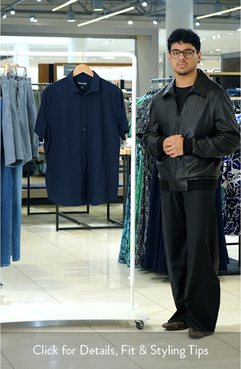 Porter Trim Fit Short Sleeve Performance Button-Up Shirt, sales video thumbnail