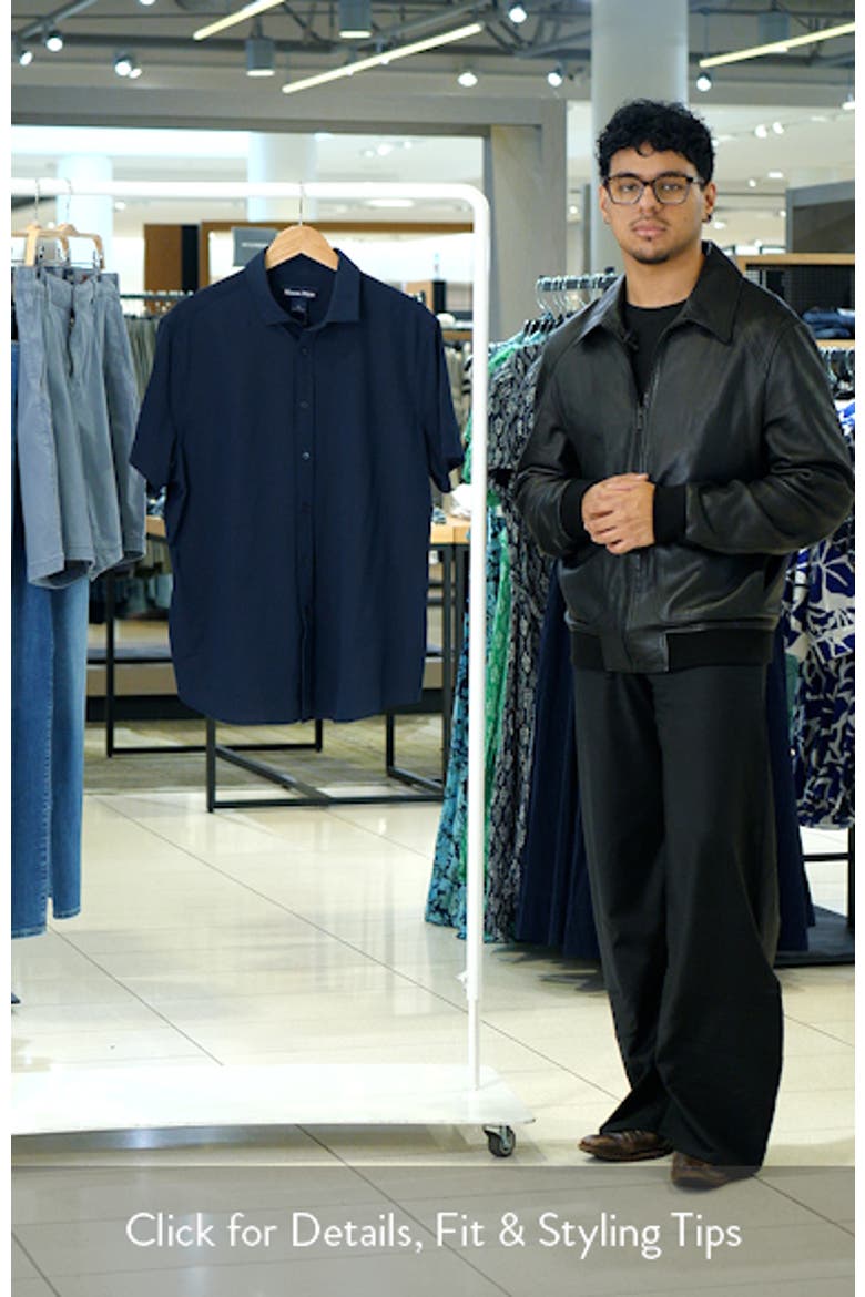Porter Trim Fit Short Sleeve Performance Button-Up Shirt video