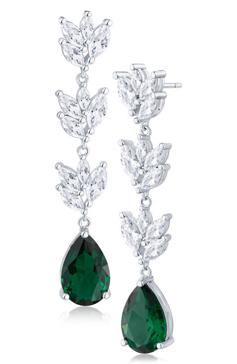 Marquise & Pear Cubic Zirconia Drop Earrings