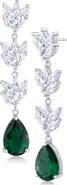CZ by Kenneth Jay Lane Marquise & Pear Cubic Zirconia Drop Earrings