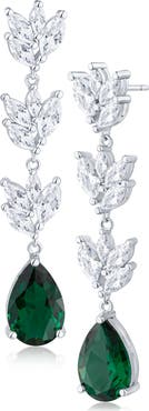 CZ by Kenneth Jay Lane Marquise & Pear Cubic Zirconia Drop Earrings