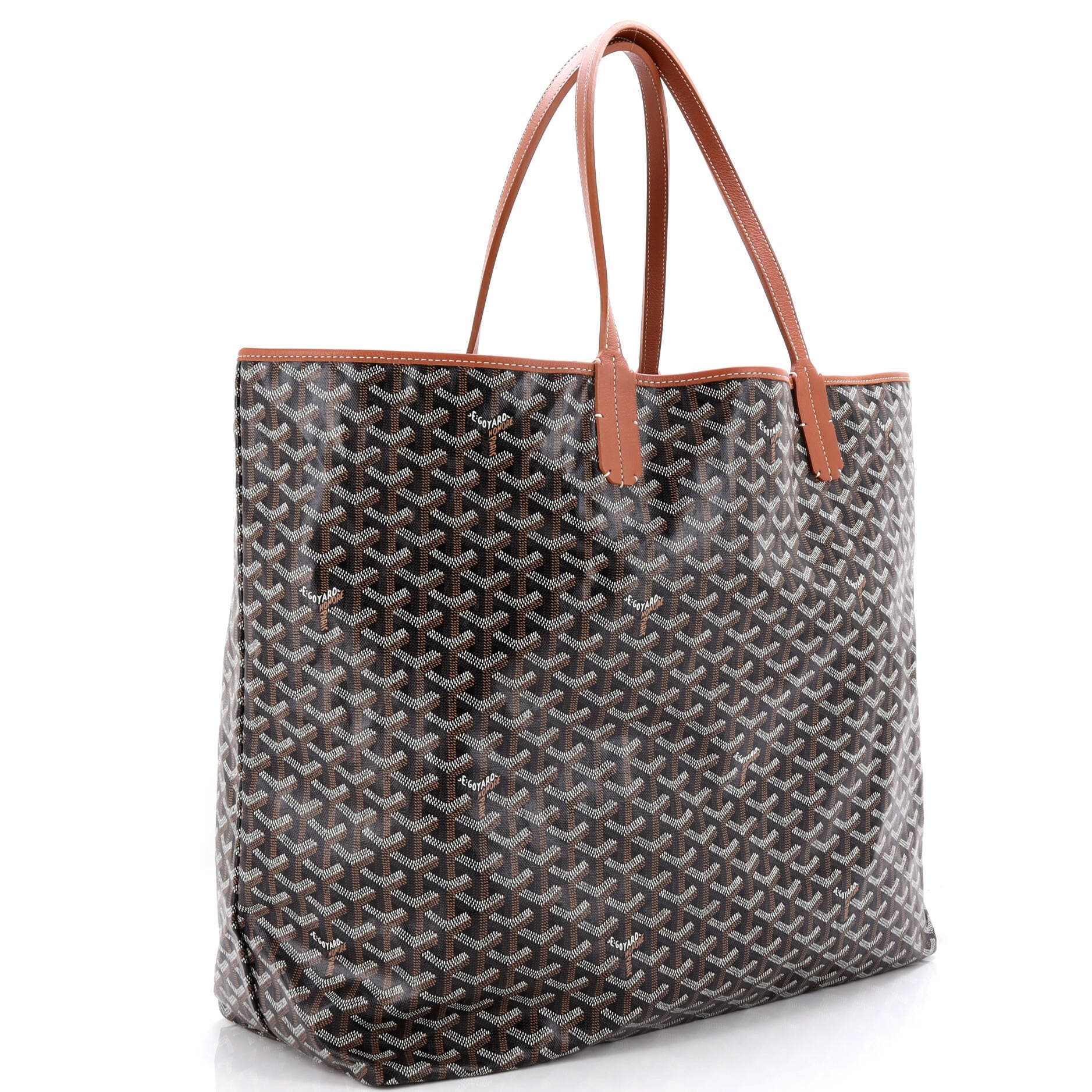 Pre-Owned Goyard Saint Louis Tote Coated Canvas XXL, Alternate, color, Brown