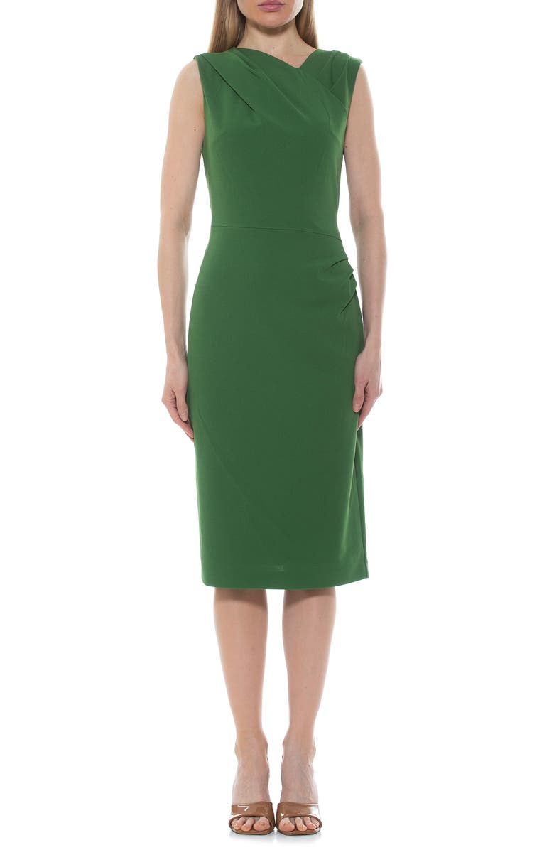 Alexia Admor Diane Asymmetric Sleeveless Midi Sheath Dress, Main, color, 