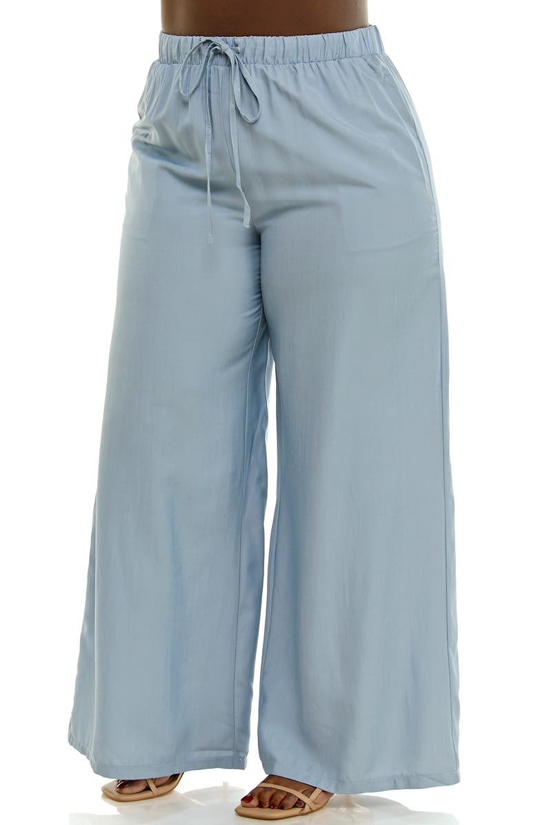 Nina Leonard Full Wide Leg Pants, Alternate, color, Light Blue