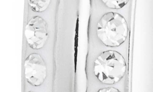 Nordstrom Rack Set Of 2 Cubic Zirconia Ball & Huggie Hoop Earrings In Clear- Silver
