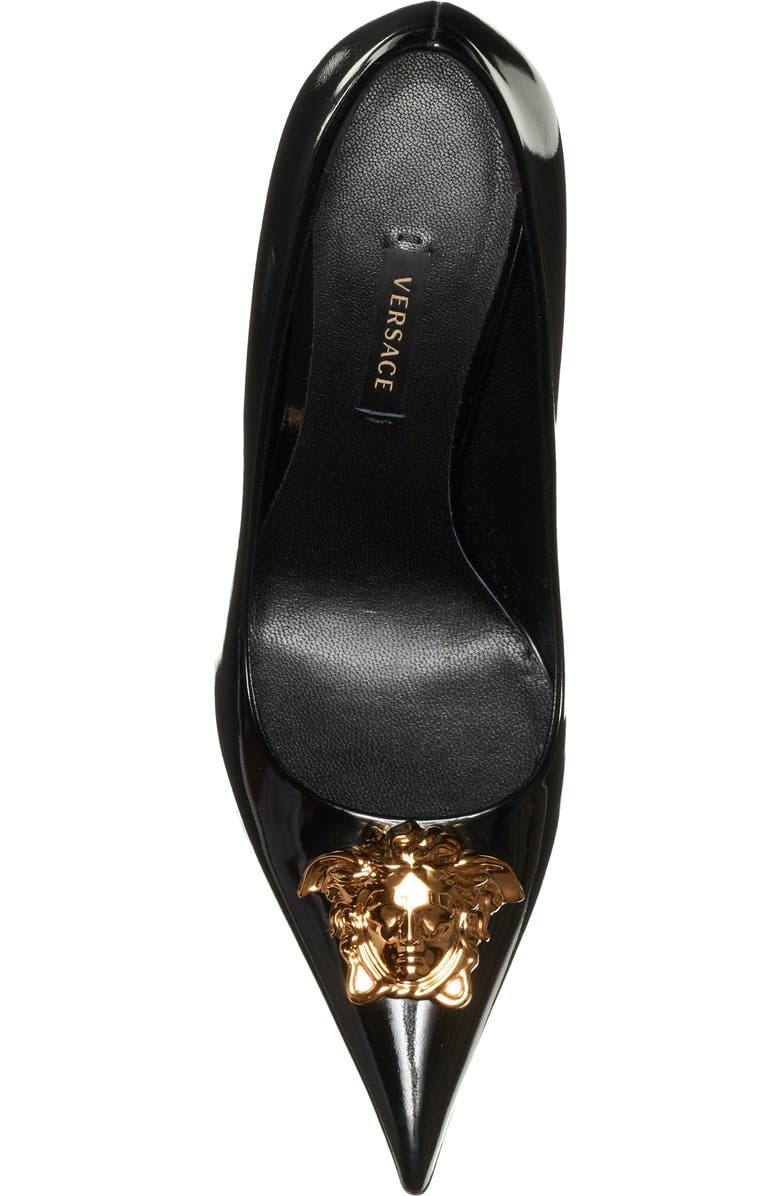 Versace La Medusa Pointed Toe Pump, Alternate, color,