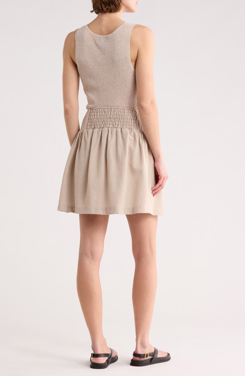 MAX STUDIO Textured Miniskirt, Alternate, color, Cream/ Mocha
