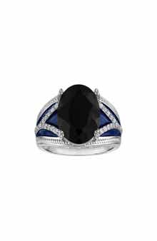 Onyx & Enamel Statement Ring