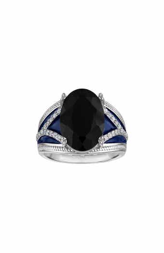 Onyx & Enamel Statement Ring