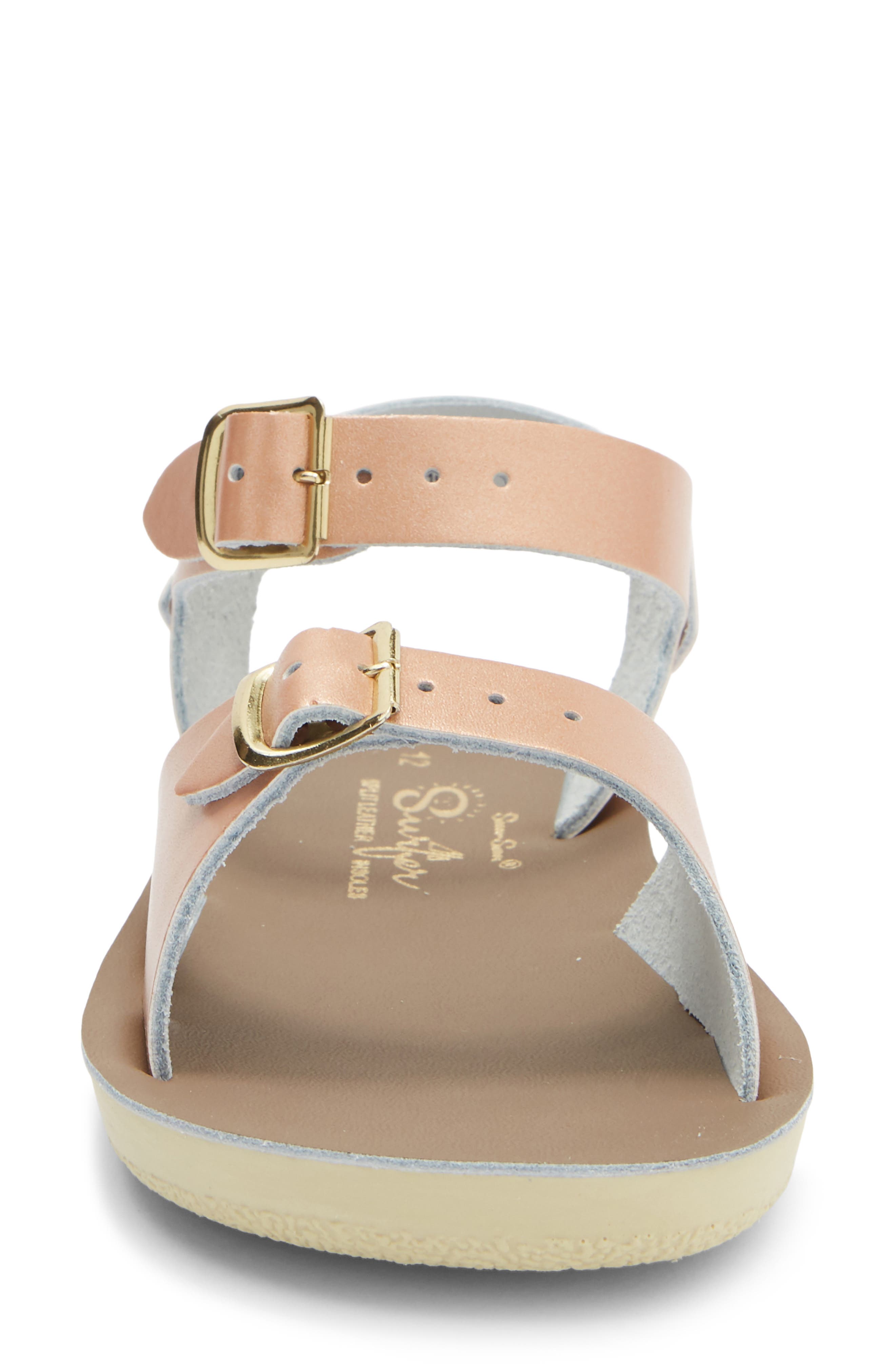 Salt Water Sandals by Hoy Kids' Surfer Sandal, Alternate, color, Rose Gold