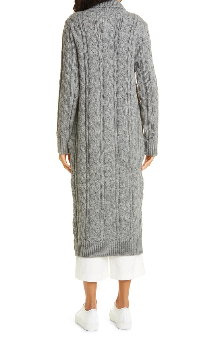 Berriex Long Wool Cardigan, Alternate, color, GREY