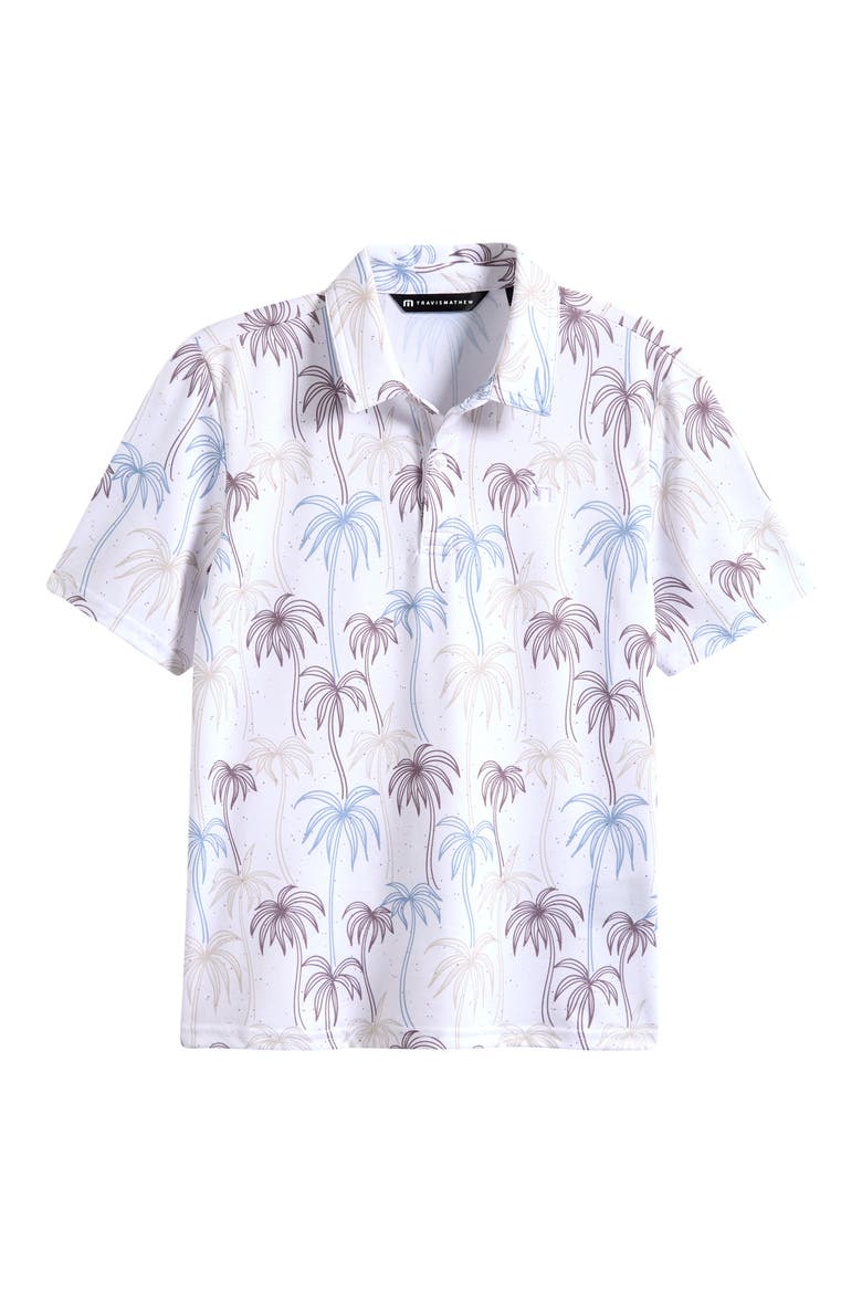 Kids' Featherweight Palm Print Polo, Main, color, WHITE