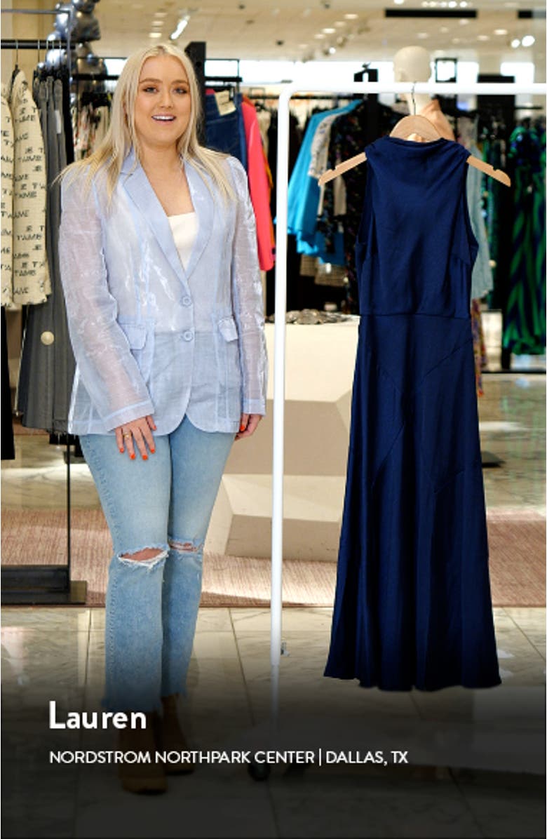 Eleanar High Cowl Neck Midi Dress, sales video thumbnail