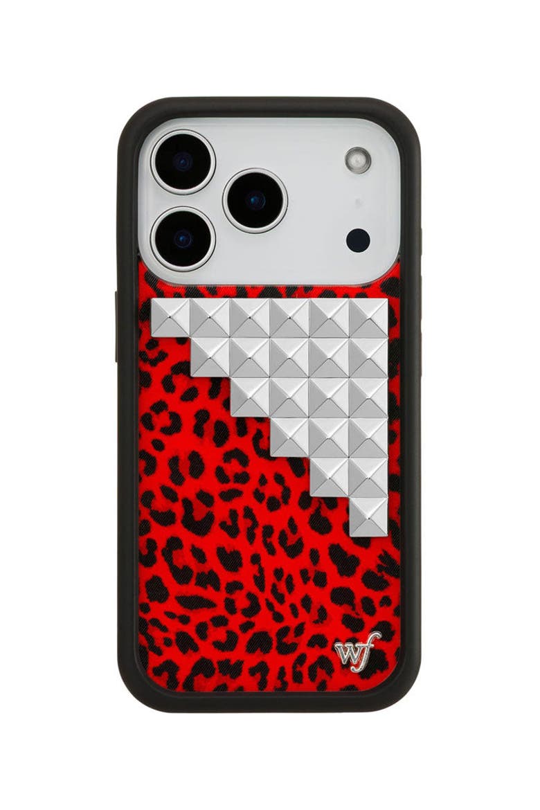 Red Meow Stud iPhone 17/17 Pro/17 Pro Max Case, Main, color, iPhone 17 Pro