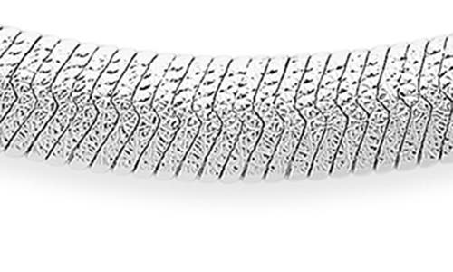 Sterling Forever Flat Snake Chain Bracelet In Metallic