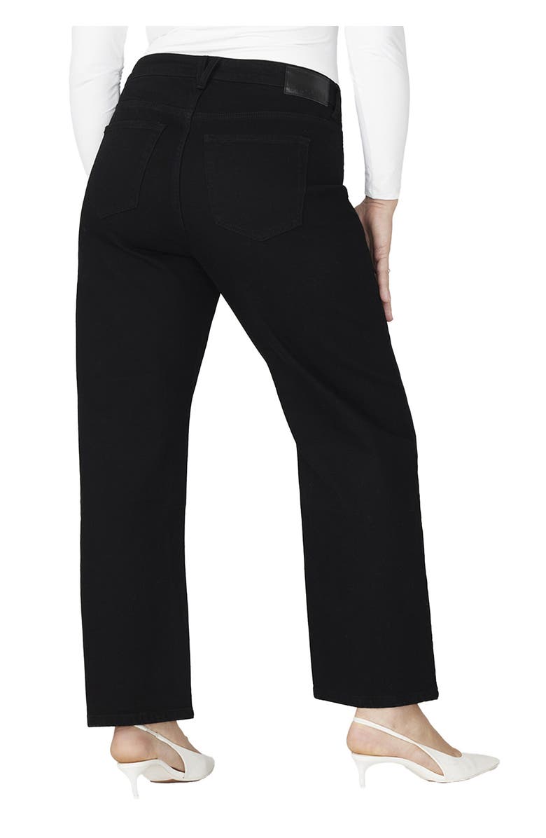ELOQUII The Naomi Comfort Stretch Straight Leg Jean, Alternate, color, Black Rinse