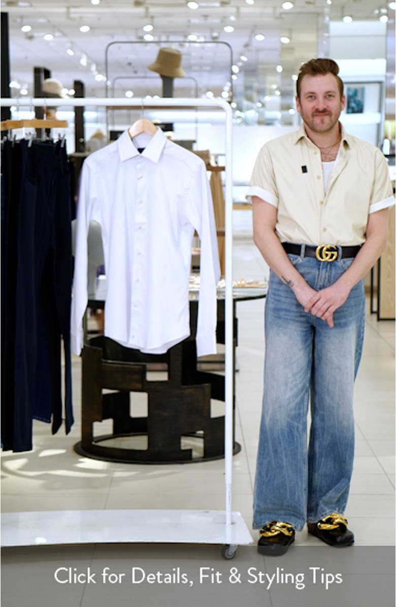 Slim Fit Micro Dobby Dot Dress Shirt, sales video thumbnail