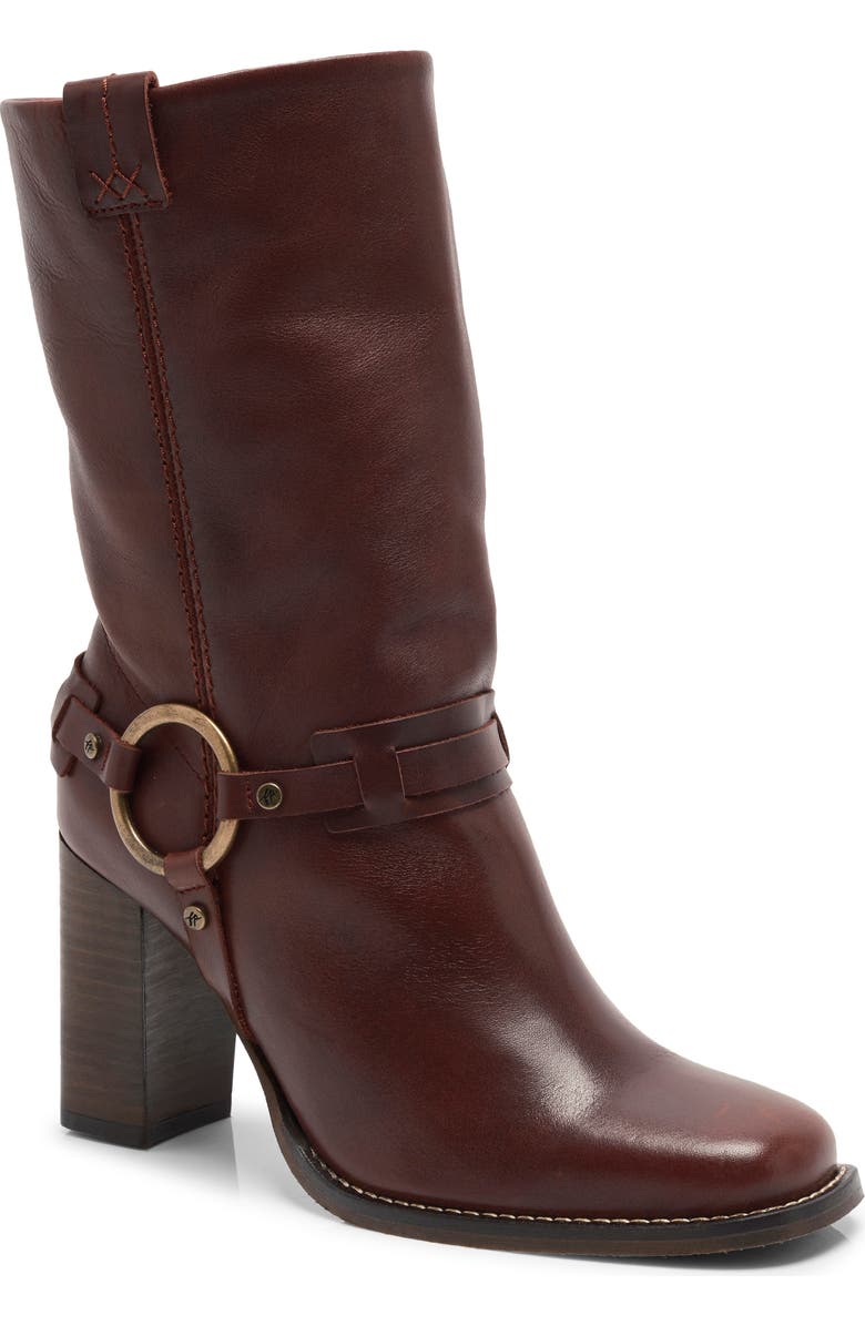 Free People Hayden Harness Bootie, Main, color, Cabernet Leather