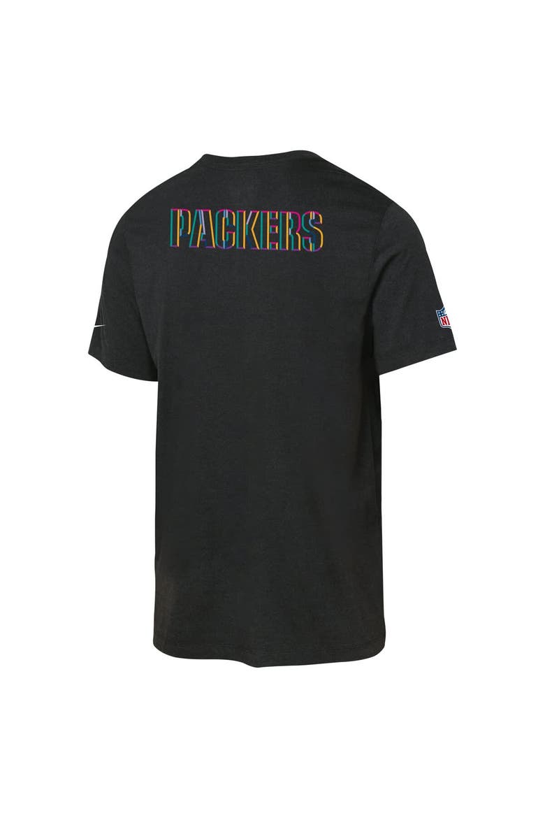 Youth Nike Black Green Bay Packers 2025 NFL Crucial Catch Tri-Blend Dri-FIT T-Shirt, Alternate, color, Black
