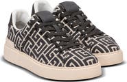 Balmain B-Court Monogrammed Canvas Trainers