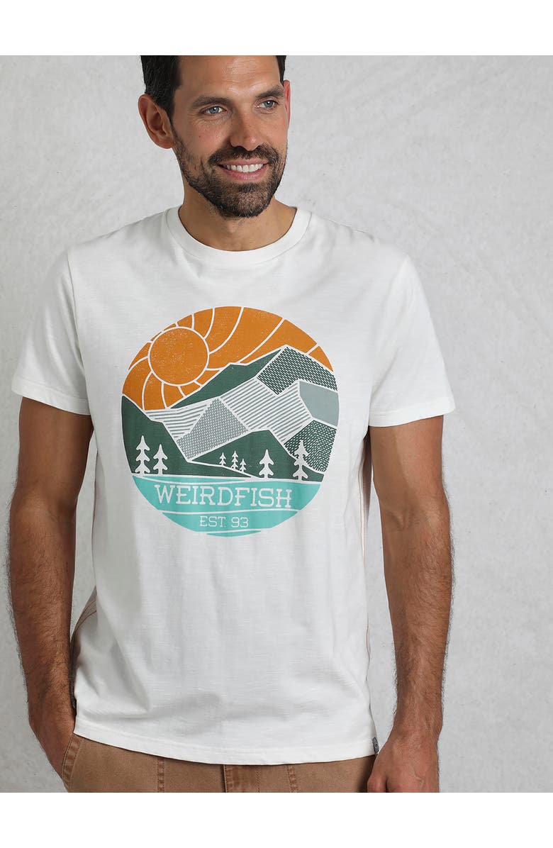 Weird Fish Foothills Front Print T-Shirt, Alternate, color, Dusty White