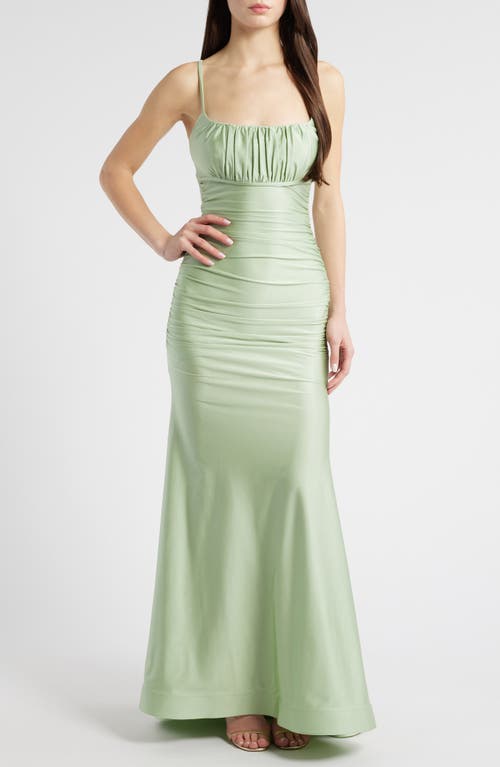 LOVE, NICKIE LEW Illusion Fit & Flare Gown in Sage  product