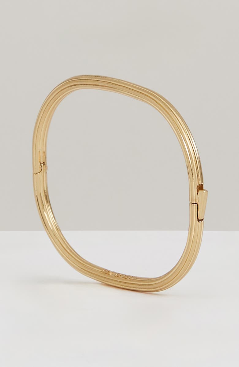 Reiss Claudia Contour Hinge Bangle, Alternate, color, Gold Tone