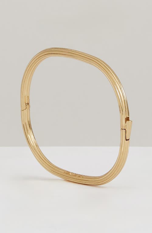 Reiss Claudia Contour Hinge Bangle In Gold Tone