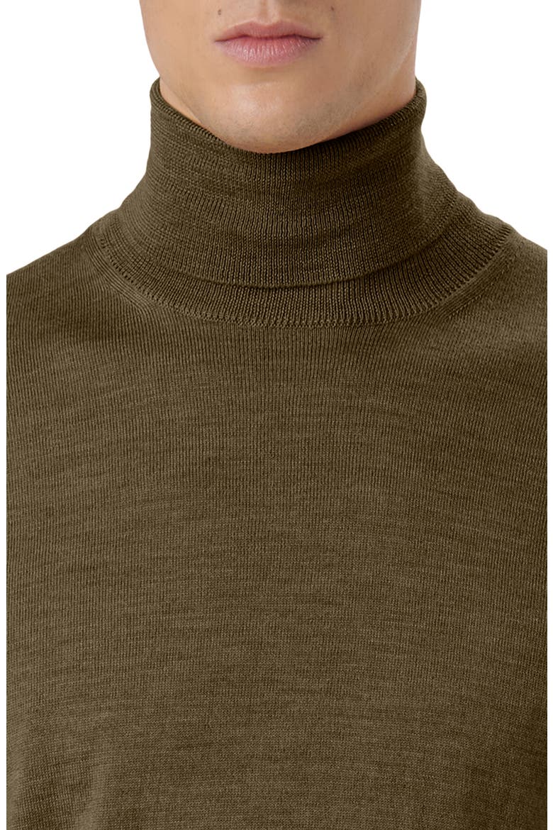Sawyer Merino Wool Turtleneck Sweater, Alternate, color, KHAKI