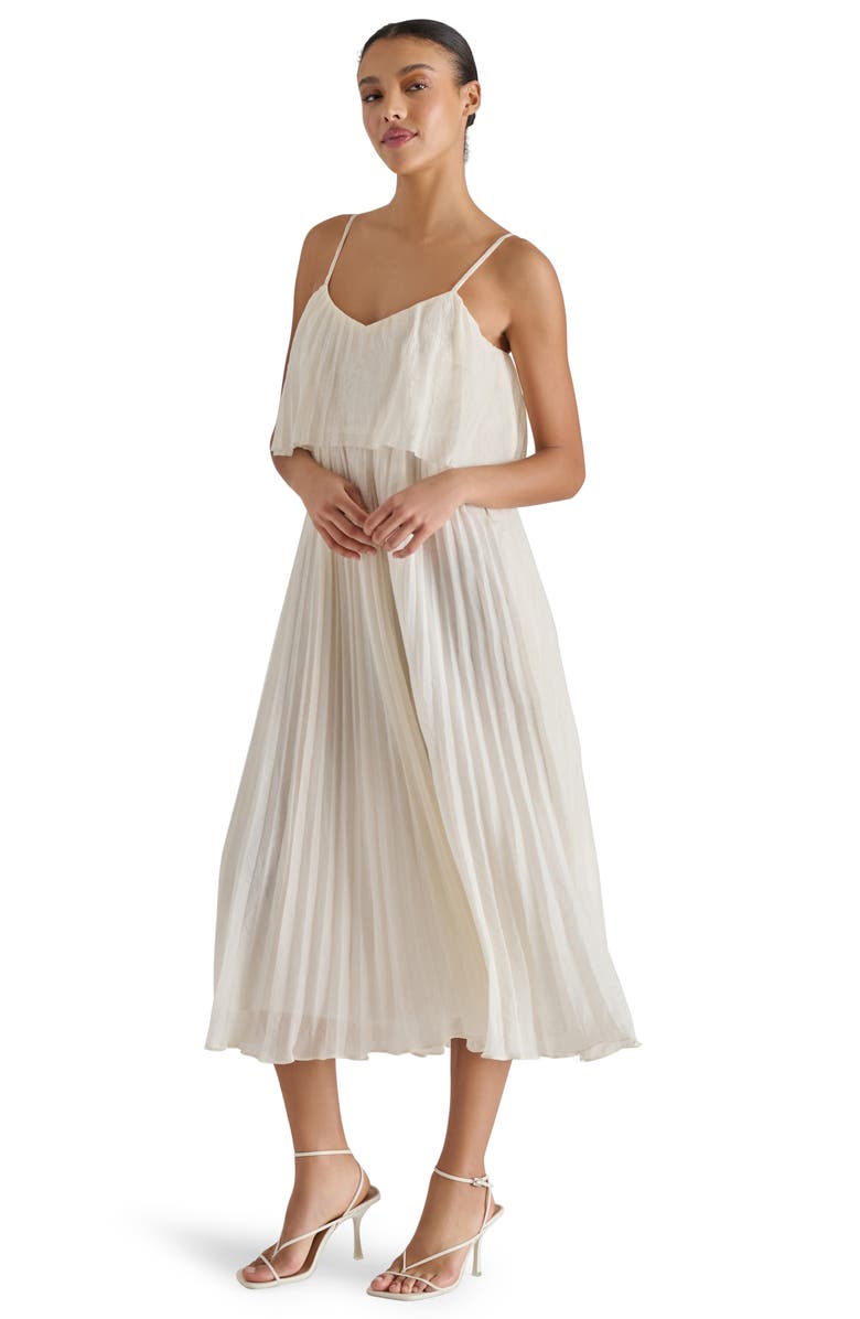 Steve Madden Sakura Pleated Dress, Alternate, color, Marshmallow