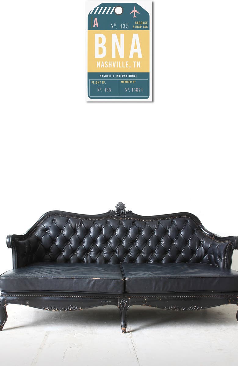 Oliver Gal Nashville Luggage Tag Wall Art, Alternate, color, 