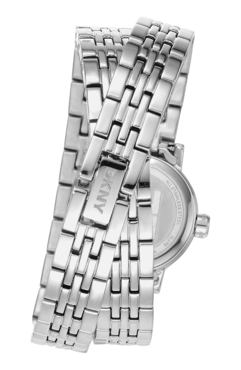 DKNY L 176 Bracelet Watch, Alternate, color, Black/ Silver