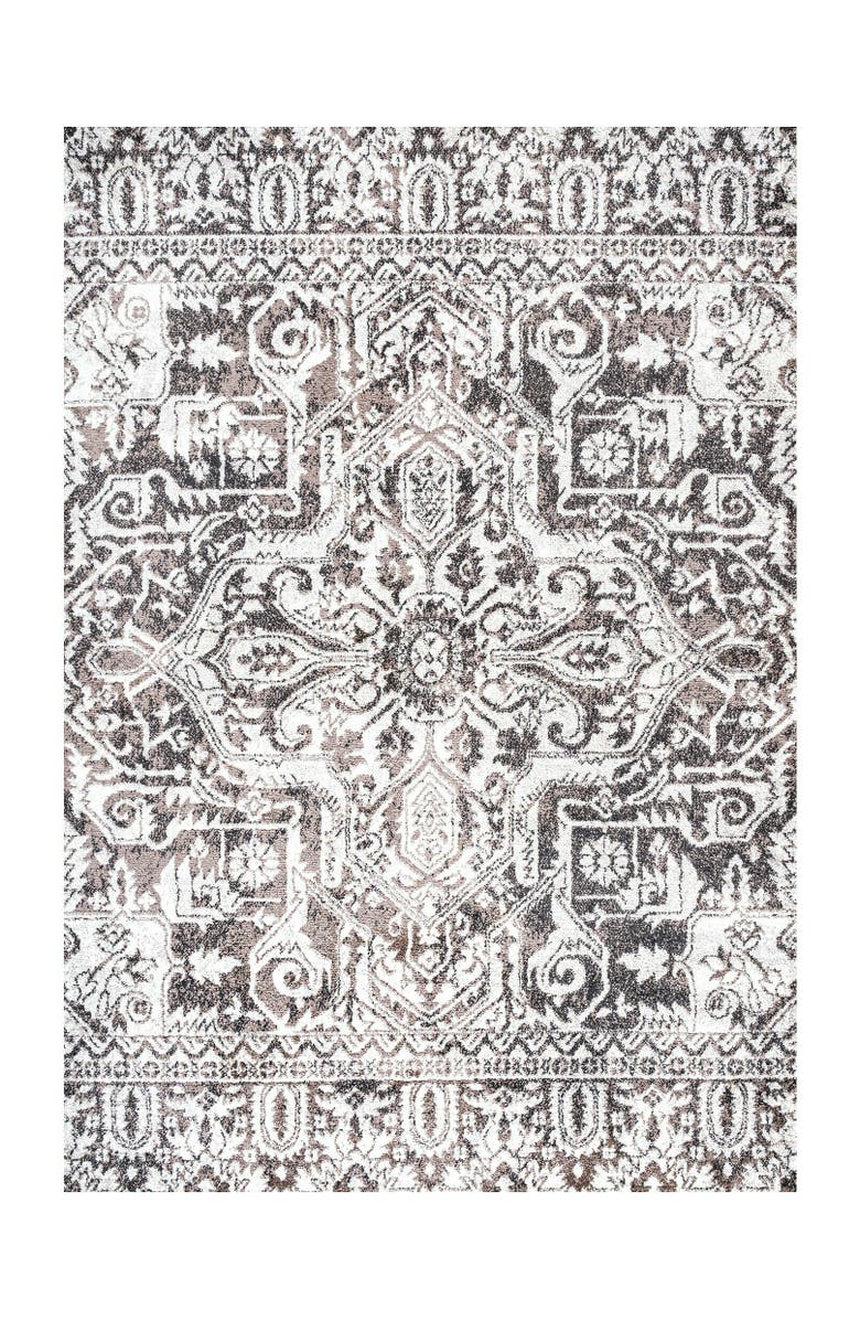 JONATHAN Y Scala Grand Medallion Ornate Area Rug, Alternate, color, Brown/Ivory