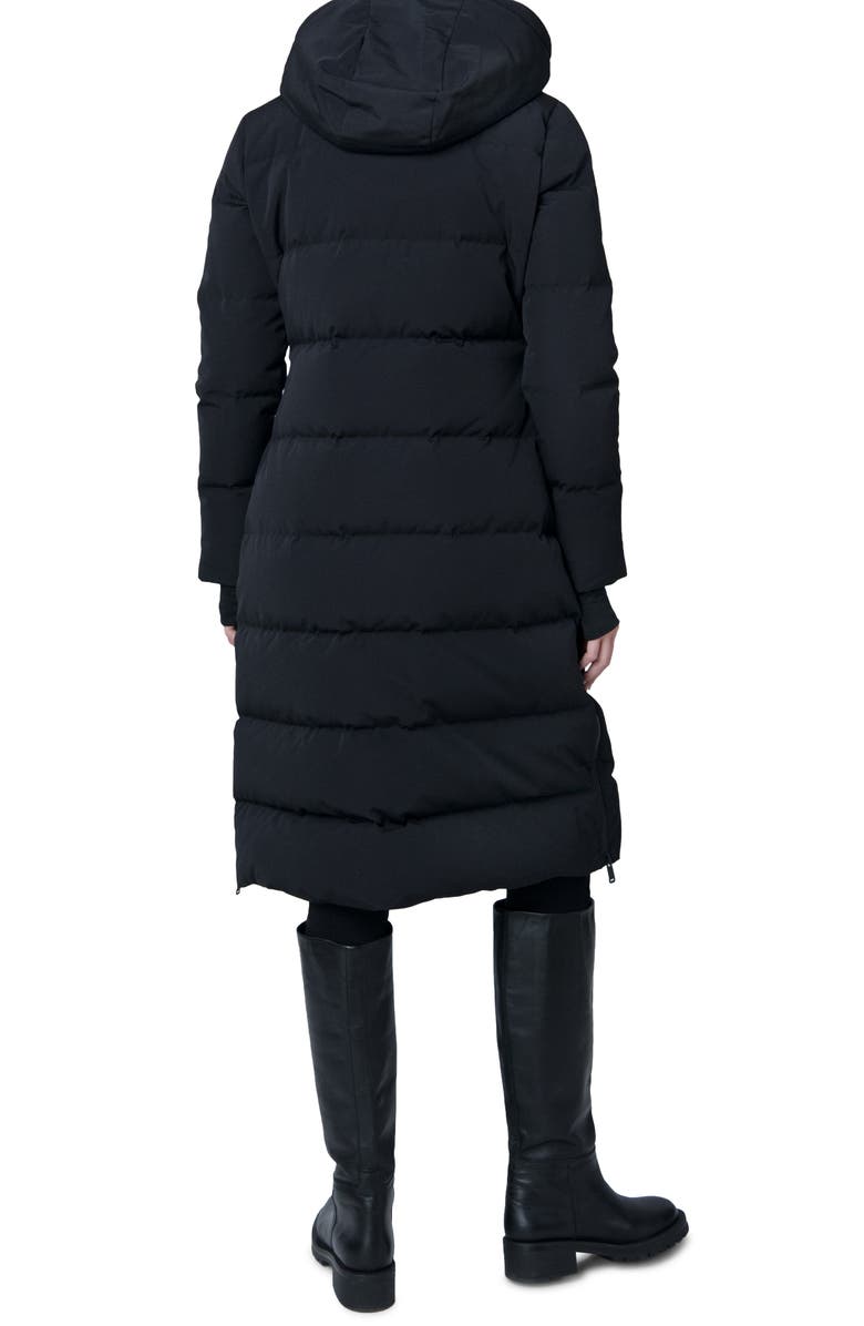 The Recycled Planet Company Lungo Recycled Longline Water Resistant Feather & Down Fill Puffer Coat, Alternate, color,