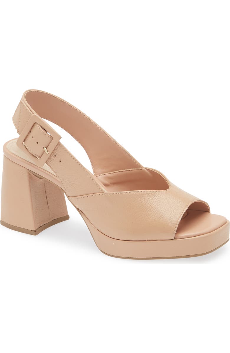 Bottero Britnet Slingback Platform Sandal, Main, color, Brown Sugar