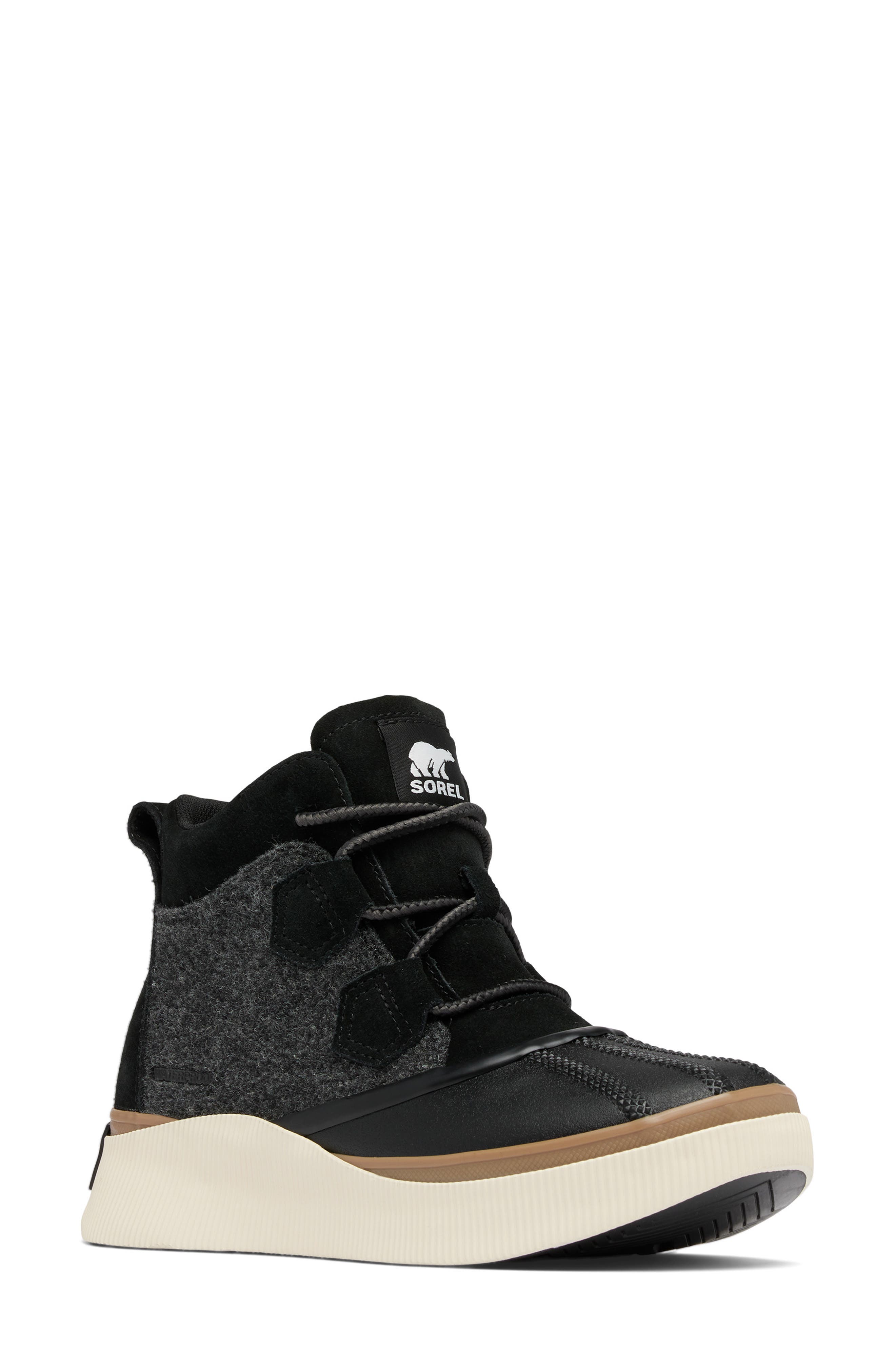 SOREL Out N About IV Classic Waterproof Duck Boot, Main, color, Black/ Chalk