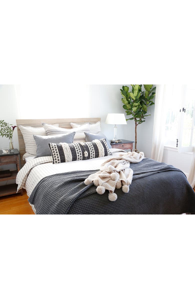 Pom Pom at Home Sawyer Accent Pillow, Alternate, color, Charcoal/ Ivory