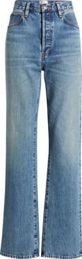 FRAME The Vertical High Waist Relaxed Straight Leg Jeans