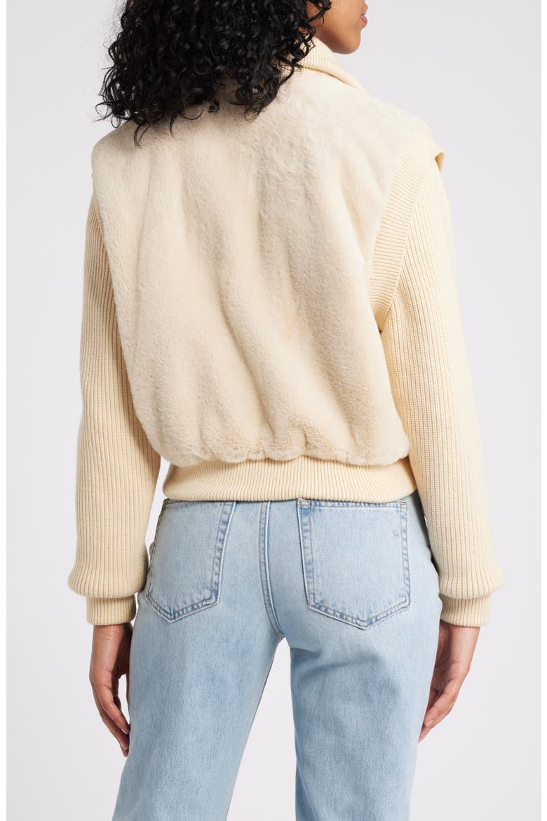 Faux Fur Sweater Bomber, Alternate, color, DAYDREAMER