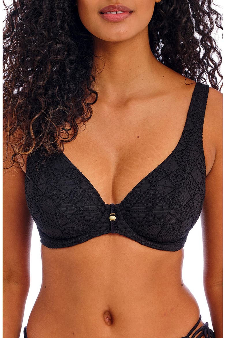 Nomad Nights Underwire Bikini Top, Main, color, BLACK (BLK)