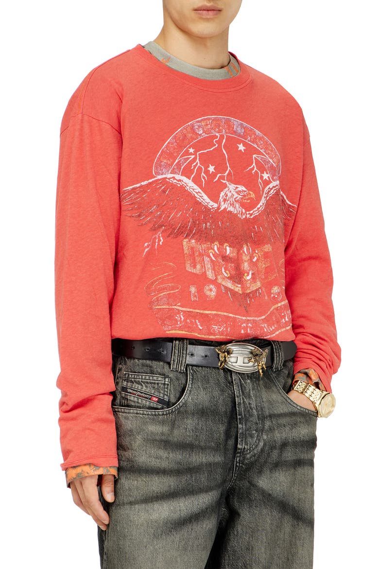 Cotton & Hemp Long Sleeve Graphic T-Shirt, Main, color, FORMULA RE
