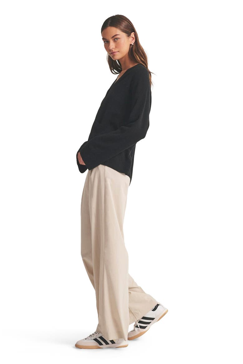 Signature Cashmere Boxy Cardigan, Alternate, color, Black