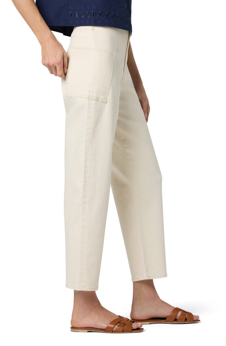 Joe's Patch Pocket High Waist Ankle Barrel Leg Jeans, Alternate, color, Ecru