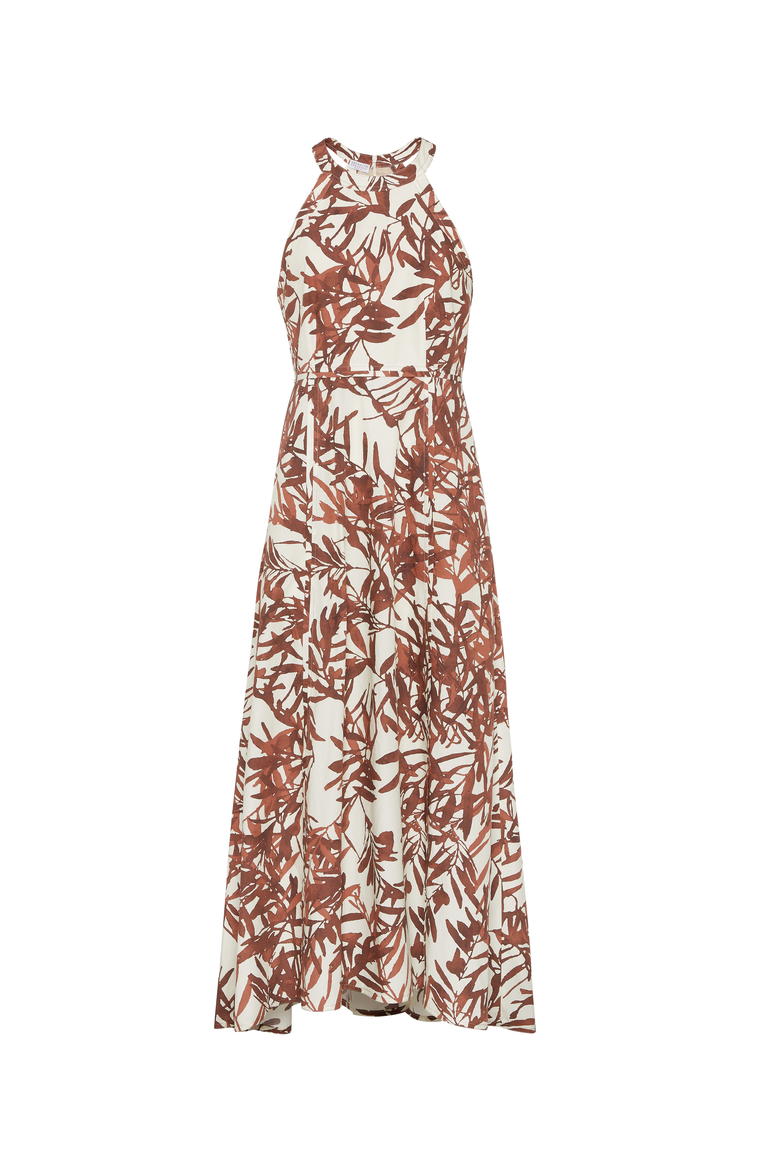 Herbarium Print dress, Main, color, Red